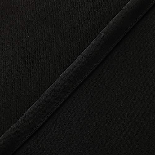 Hiasan Black Valance Curtains Blackout Rod Pocket Window Curtain Valances For Kitchen, 42 X 18 Inches Length, 1 Panel #TOP3