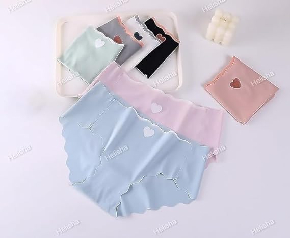 Image of HELISHA Women's & Girl's Regular Wear No Show Laser Cut Seamless Hipster ice Silk Panties,(Multi-Color-Pack-of-3) (Sizes S to XXL)