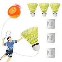 HA BIN 3 Stücke Badminton Rebound Traine, Trainer Self-Training Badminton, Badminton Badminton-Trainingshilfe, für Badmintonplätze, Gärten, Parks, Wohnzimmer, Balkone