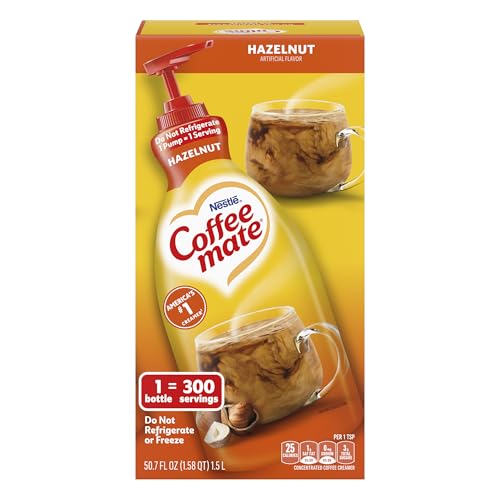 $1.38 coupon - Coffee Mate Hazelnut Creamer, Concentrated Pump Bottle, 50.7oz