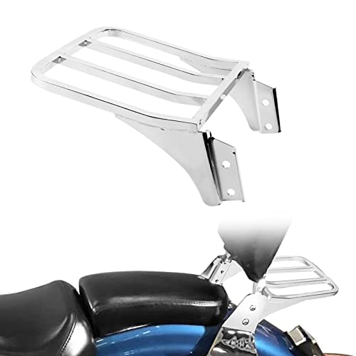 Sissy Bar Backrest Detachable Luggage Racks Fits For Harley Davidson Sportster Xl 883 1200 Softail Flstf Flst Flstc Flstsc Dyna 2006-2020 (Chrome) #TOP28