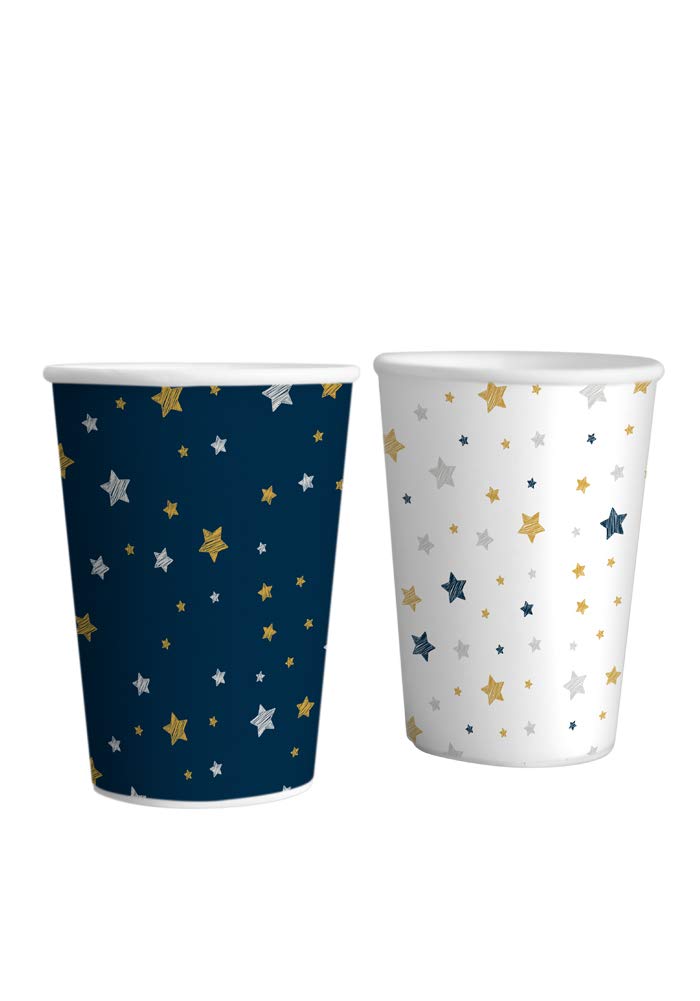 Pack of 20 Stars Theme Paper Cups|Stars or Galaxy Theme Party Supplies