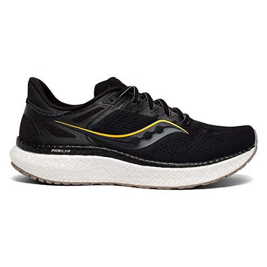 Saucony Men's Hurricane 23 Running Shoe, Black/Gold, 10.5