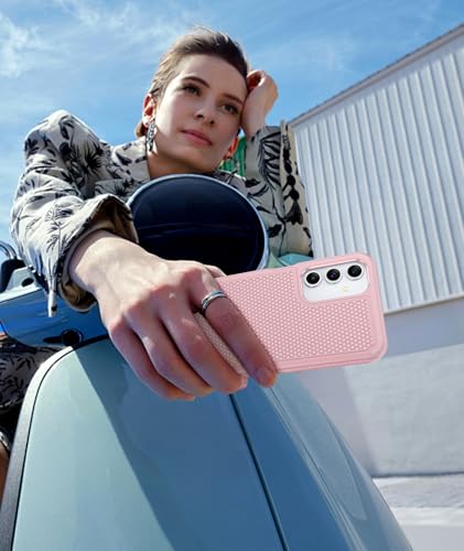Image of FNTCASE for Galaxy A15-5G Phone Case - Samsung A15 5G Military Grade Drop Protection, 14ft Drop Tested, Screen Protector Included, Anti-Slip Matte Textured, TPU+PC Dual Layer Shockproof Cover (Pink)