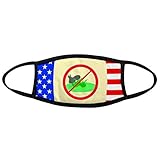 offbb – Panel de césped con texto 'No piampling' – Regalo Art Deco – Máscara de boca – Antipolvo – Estrellas – Bandera