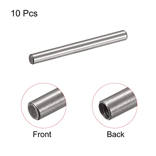 sourcing map 10 Stück M3 Innengewinde Dübelstift 5x45mm Anfasen Flacher Kohlenstoffstahl Zylindrischer Stift Bett Bücherregal Metall Geräte Industriestifte