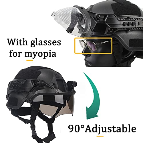 Casque de paintball Mich 2000 doté d'une visière lumineuse LED - 5