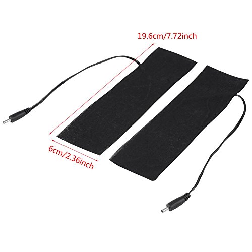 1 Paar Schwarz USB Kohlefaser Heizmatte 5 V USB Elektrische Heizelement Heizfolie Pads für Erwärmung Füße