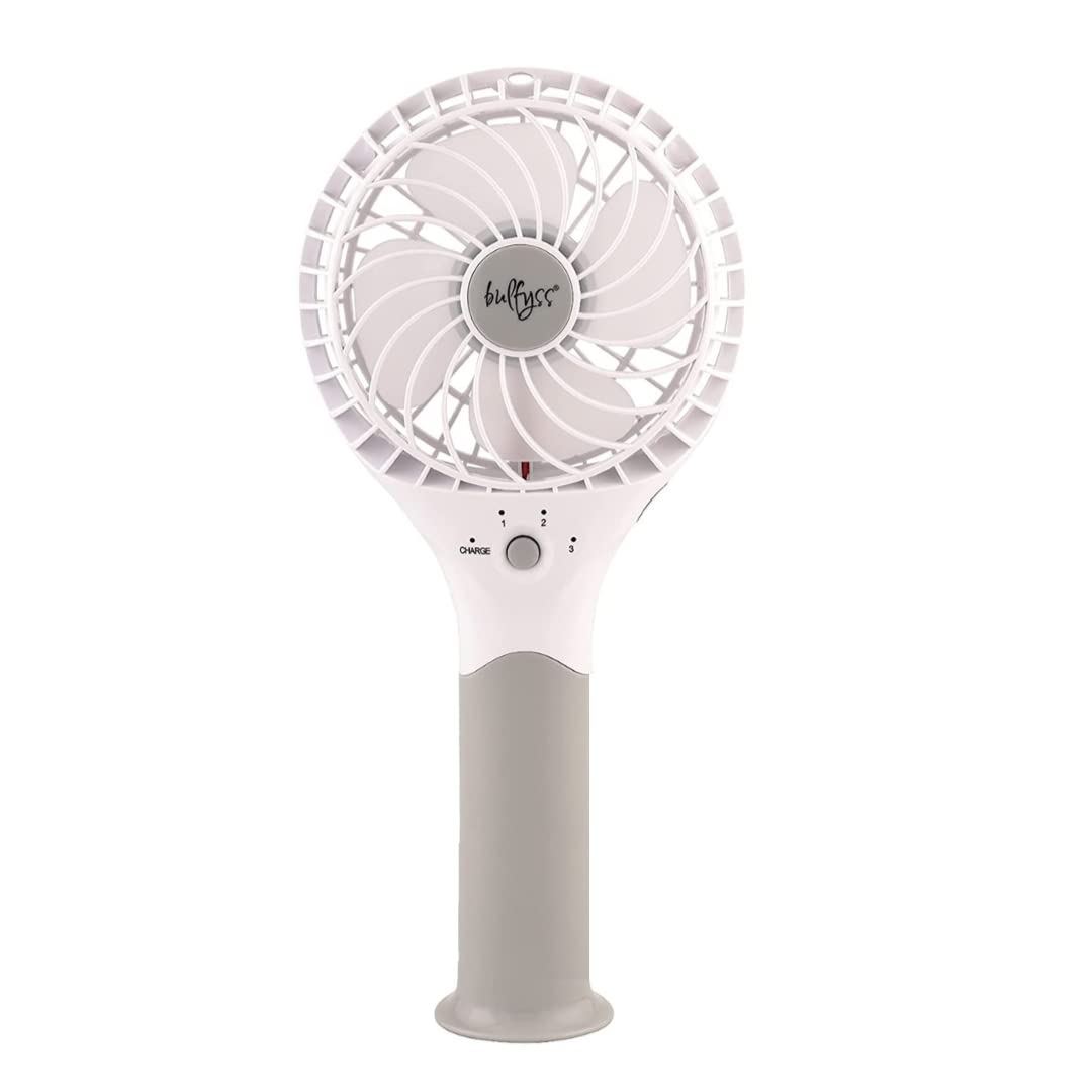 Bulfyss Mini Portable Fan, Powerful High Speed Usb Fan, 3 Speed Lightweight Table Fan With Base, Portable Ac With Built-In Battery Rechargeable For Instant Cooling, Hand Fan, 1.8 Inches, 4 stars