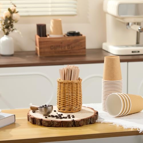 Set de 100 Pitillos Desechables con Porta pitillos de Ratán miniatura 5