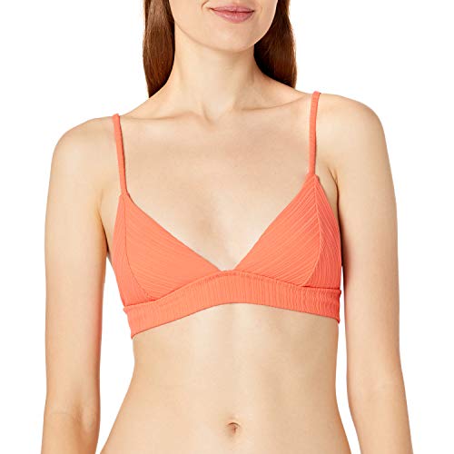Vestibilità comoda Rip Curl Premium Surf Fixed Tri Bikini Top Parte Superiore, Hot Coral, XL Donna