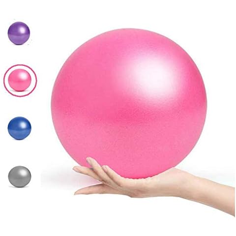 AILIFE Small Exercise Ball, 9 Inch Mini Pilates Ball Mini Yoga Balls with Inflatable Straw for Yoga, Pilates, Stability, Barre, Physical Therapy, Stretching and Core Training (Pink) Cover