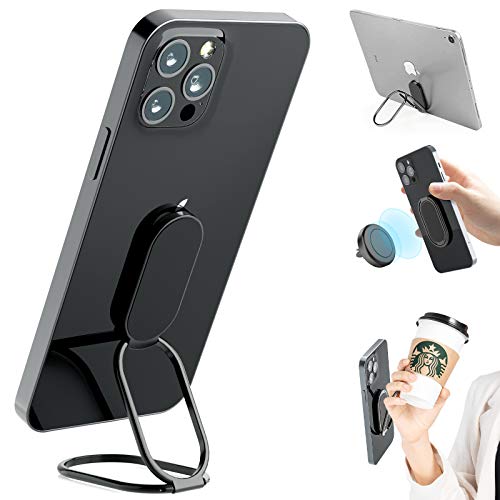 Phone Ring Holder Finger Kickstand, 360Â° Rotation Metal Phone Grip for Magnetic Car Mount Foldable Cell Phone Stand Compatible with All Smartphones