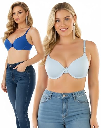 Image of ToBeInStyle Women's Pack of 6 Classic Style Underwire Supportive Padded Bras
