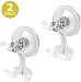 LUXEAR Shower Hooks Clear Plastic Suction Cups Hooks Bathroom Razor Holder for Kitchen Office Squeegee Window Glass Door Wreath Hanger Home Accessories Organizer Reusable Removable - 2 Pack