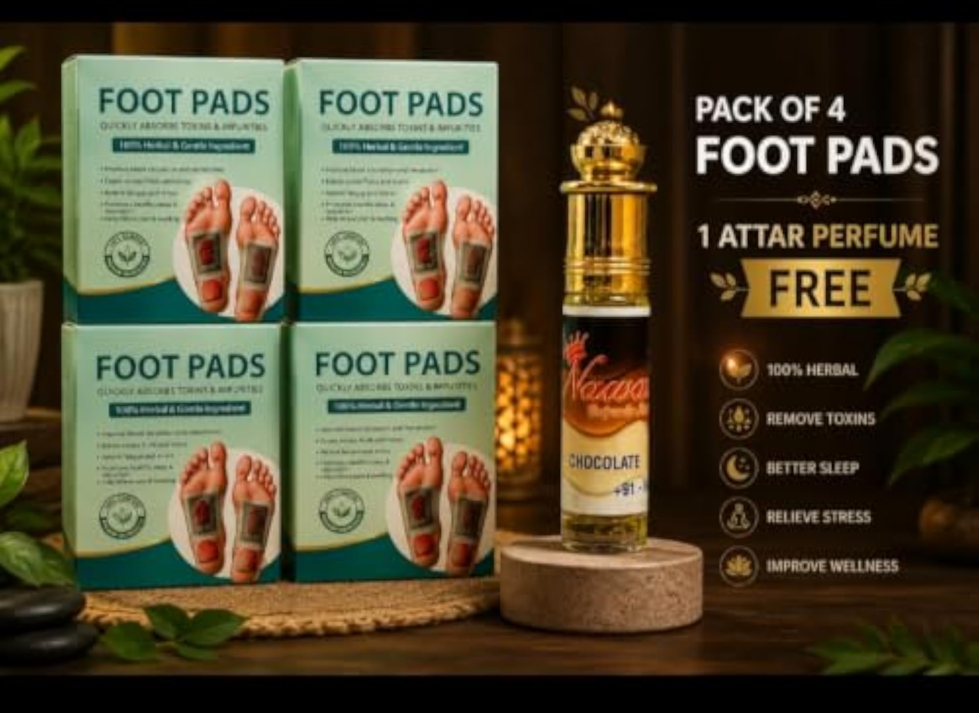 Premium Detox Foot Pads (Pack of 4)