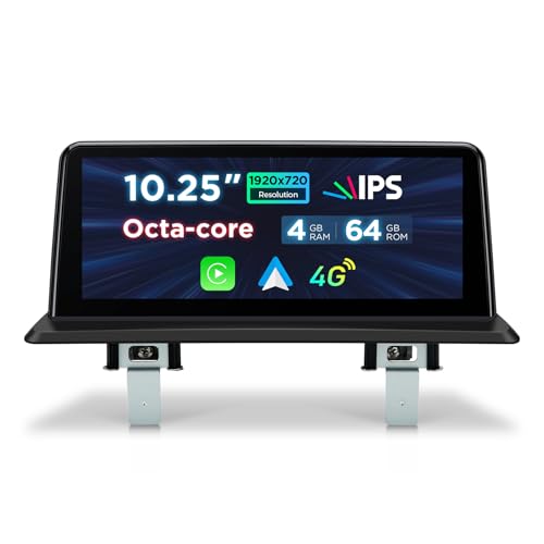 XTRONS 10.25 Inch Android 14 Car Stereo for BMW 1 Series E81 / E82 / E87 / E88 (2006-2012), IPS Touch Screen 4+64GB Car Radio GPS Navigation Support Wireless CarPlay Android Auto 4G LTE