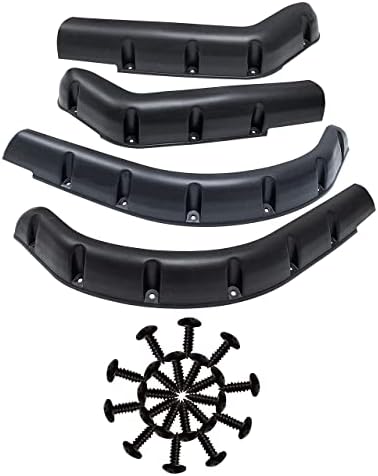 Huskey 4PCS EZGO TXT Golf Cart Fender Flares for 1996-2013 G&E Models, Constructed of Impact-Resistant ABS Plastic and Recommended for Lifted Golf cart with Offroad Tires