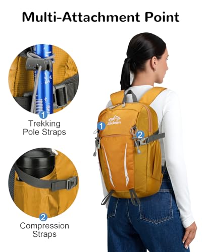 Mochila de senderismo pequeña 15L impermeable y ligera miniatura 4