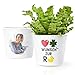 Produktbild Facepot Rente Geschenke Blumentopf (ø16cm) | Geschenk zum Abschied in den Ruhestand, Renteneintritt, Pension mit Bilderrahmen für 2 Fotos (10x15cm) | Glückwunsch zur Rente