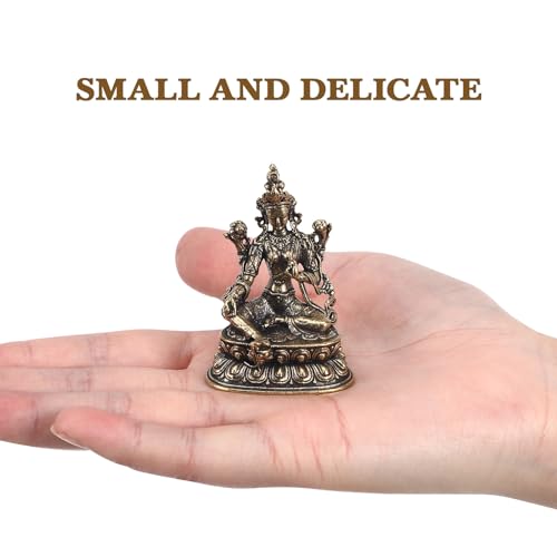 Estatua mini Tara Buda decoración retro 1.96 in miniatura 5