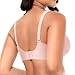 SINFLA Deep V Wireless Bras for Women Seamless No Underwire Bra Comfortable Everyday Wirefree Bras (Pink Peach,XX-Large)