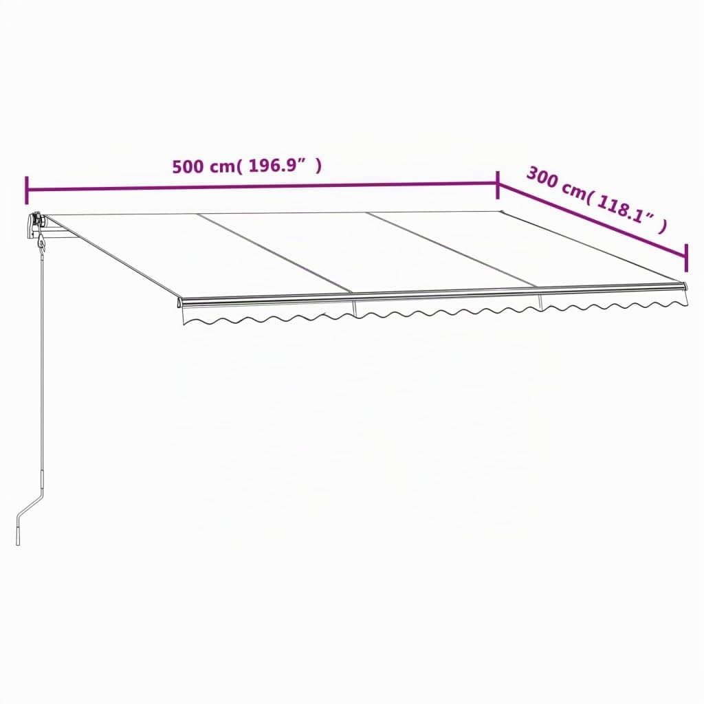 Festnight Store Banne Motorisé 5x3 Store banne Electrique avec Télécommande Auvent Rétractable à Bras Repliable pour Balcons Terrasse et Jardin-Jaune et blanc-500 x 300 cm