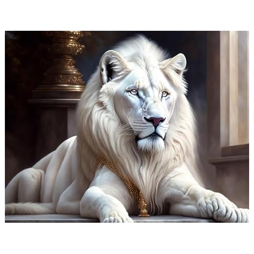 AgaaTi Impresiones De Lienzo Impresión ArtíStica Mi Cumpleaños Sueño Fantasía Hiperrealista León Blanco para la decoración de la sala de estar 60x90cm