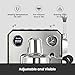 Gemilai Owl Espresso Machine, 15 Bar Professional Semi-Automatic Espresso Maker with Milk Frother Steam Wand & 57oz Removable Water Tank, Dual Display, for Cappuccino, Latte, G3006, Stainless Steel