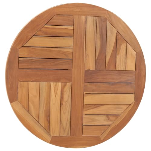 Generisch Tischplatte Massivholz Teak Rund 2,5 cm 70 cm,jiangboyue-48985