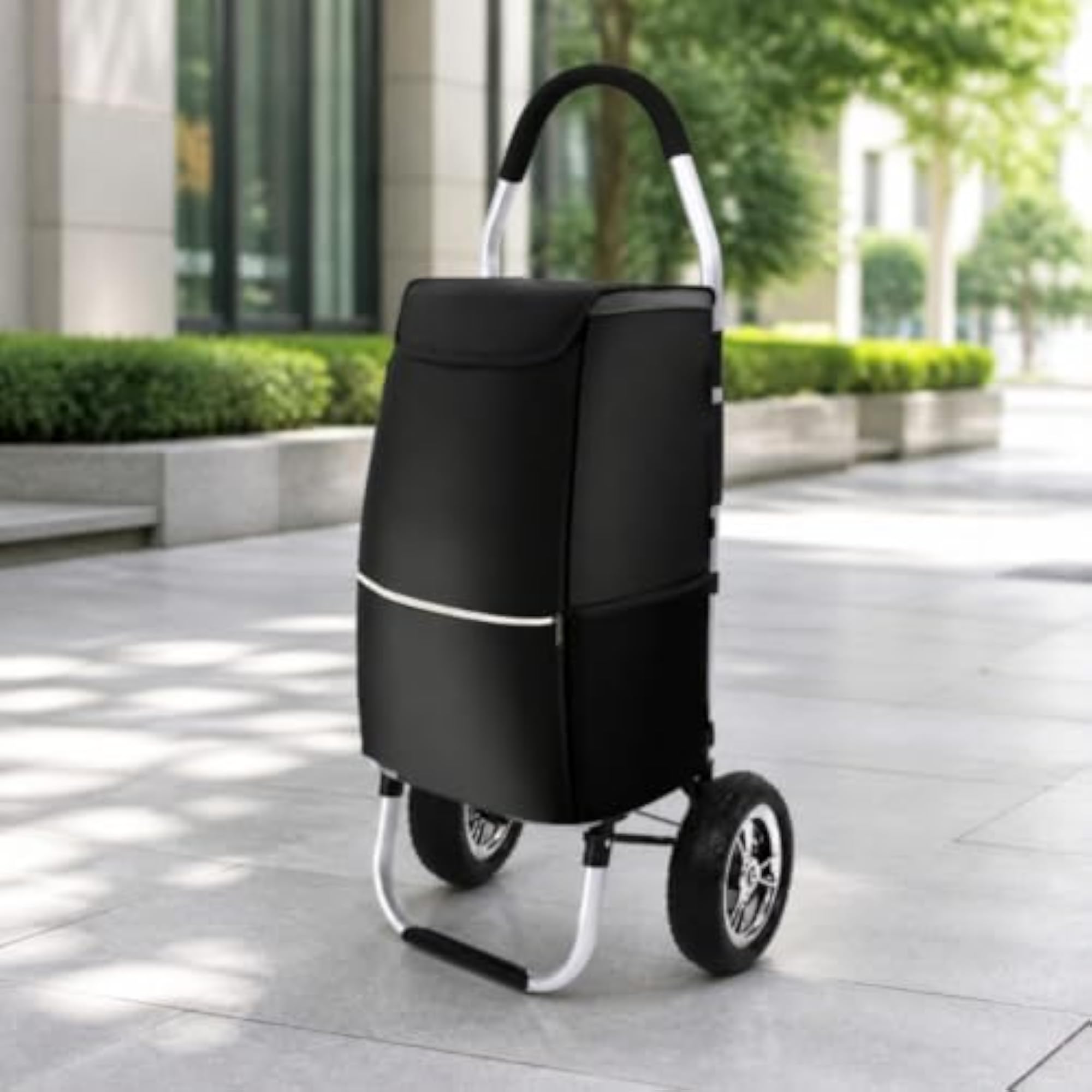 Foldable Wheeled Shopping Cart, Grocery Trolley