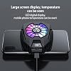 Mobile Phone Radiator, Semiconductor Cooling Fan with Temperature Display, Portable Water Cooled Cell Phone Radiator, for 2.63-3.46 Inch Wide of Mobile Phones