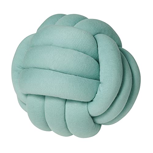 Nordic Coast Knotenkissen | Zopfkissen Mint Grün | Kissen geflochten | Zierkissen | Sofakissen | Kinderkissen | Knoten Kissen | Kissen geflochten Mint Kinder Kinderzimmer Deko 30cm