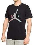 NIKE Mens Jordan Air Jumpman T-Shirt Black/Infrared 23 789632-010 Size Large