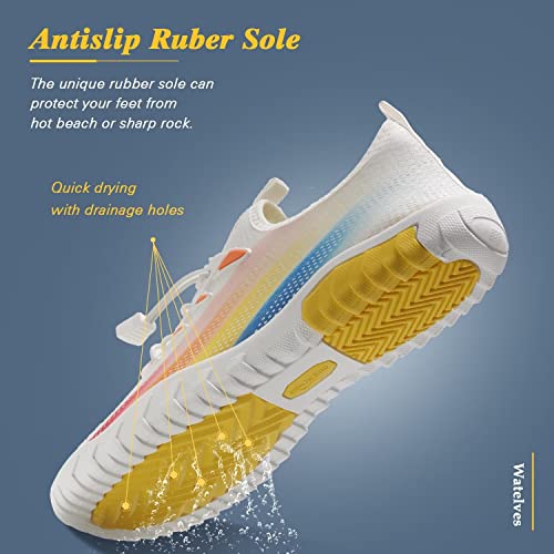 Image of WateLves Water Shoes Mens Womens Beach Swim Shoes Quick-Dry Aqua Socks Pool Shoes for Surf Yoga Water Aerobics