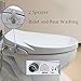 Homlex Bidet Toilet Seat,ELONGATED V-shape Self-Cleaning Dual Nozzles bidet toilets attachment. Rear & Feminine Cleaning toilet bidet
