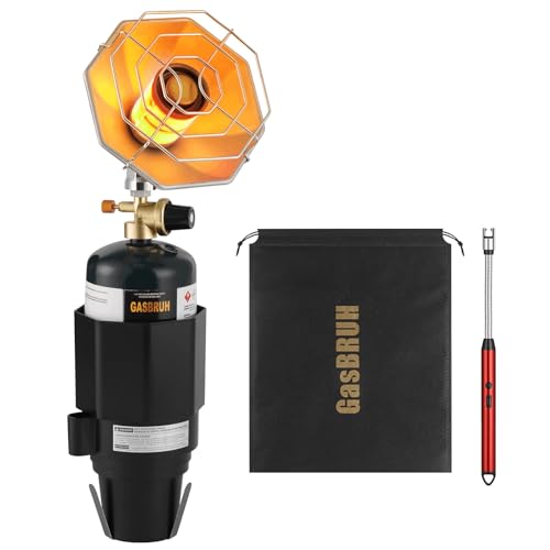 GasBRUH Golf Cart Heater with Cup Holder-Control Valve 6200BTU Portable Outdoor Propane Heater with Windproof USB Lighter compatible for Most Golf Cart EZGO Yamaha& Club Car (Fuel Not included)