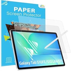 MoKo 2 Pack Paperfeel Screen Protector for Samsung Galaxy Tab S11/S10 Lite/S10 FE/S9 FE/S9/S8/S7, Anti-Glare Matte PET Film for Drawing and Writing Like on Paper, High Touch Sensitivity, Case-Friendly