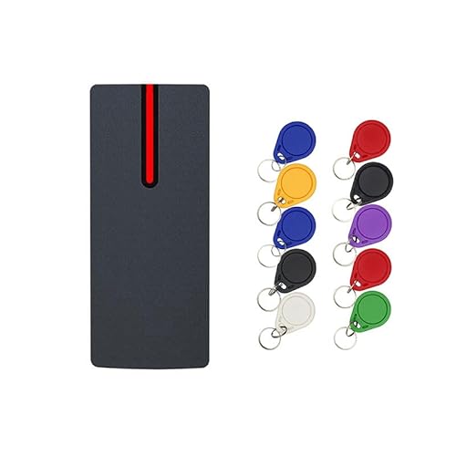 No Relay Proximity Card Reader Wiegand 26/34 Bit Output Door Access Control 13.56Mhz Card Reader Waterproof IP68 with 10 Color Key (UP002MF-10Keys)