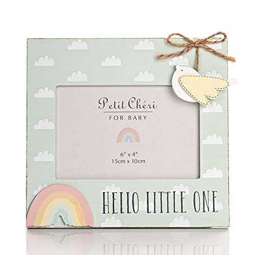 Petit Cheri Bird and Rainbow Picture Frame ''Hello Little One''