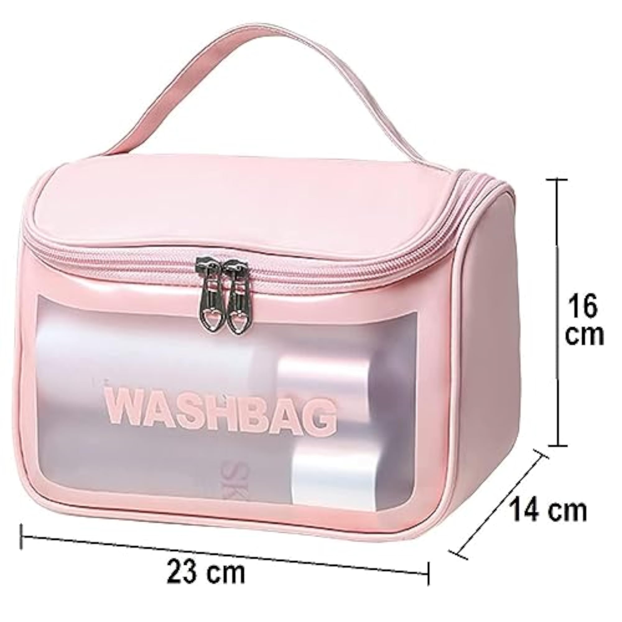 PVC Waterproof Makeup Cosmetic Bag, Travel Organizer for Bath Accessories