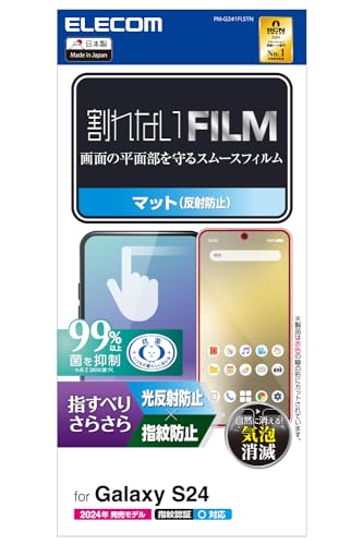 �G���R�� Galaxy S24 SC-51E �t�B���� �}�b�g ���˖h�~ �A���`�O���A �w��F�� �w��h�~ �Ȃ߂炩 �n�[�h�R�[�g���H �C�A�[�� PM-G241FLSTN