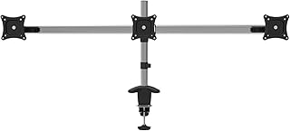 WOMELF Monitor Mount Stand Triple Monitor Stand 15"-27" Aluminum Alloy Monitor Desk Mount Stand Adjustable Monitor Mounting Arm with 75/100mm VESA, Holds Up to 22lbs Monitor Arm (Size : Brass)