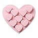Générique Moule Silicone Moule De Cuisson En Forme De Coeur En Forme De Coeur Amour Amour Coeur Gâteau Forme Gâteau Moule Tablier Enfant Cuisine Coton (Pink, One Size)