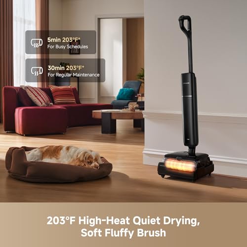 DREAME Aero Pro Steam Wet Dry Vacuum Mop, 392℉ Steam Cleaning, 28kPa Suction, 3.88in Ultra-Slim Vacuum Mop Combo, 0 Hair Tangle for Pet Owner, Heated Brush Wash, Hot Air Drying, Up to 70min Runtime by dreame - Image 6