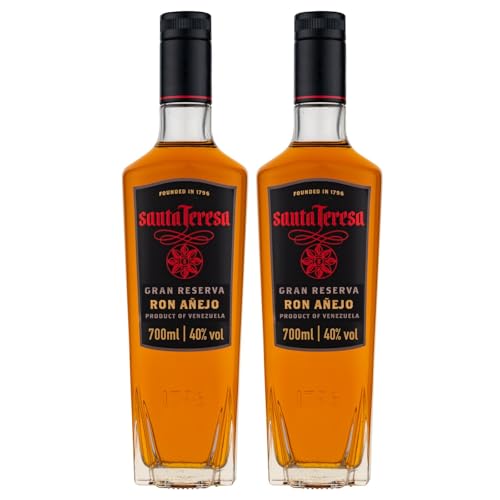 Santa Teresa Ron Oscuro Gran Reserva, 700ml (Paquete de 2)