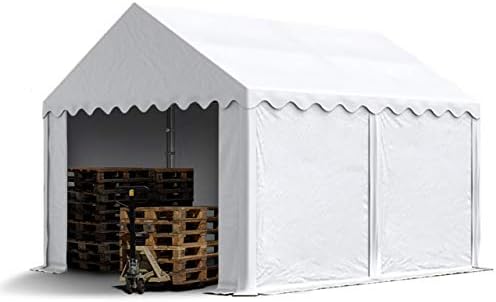 TOOLPORT Carpa almacén 3x4 m PVC 700 N Impermeable Blanco Carpa d...