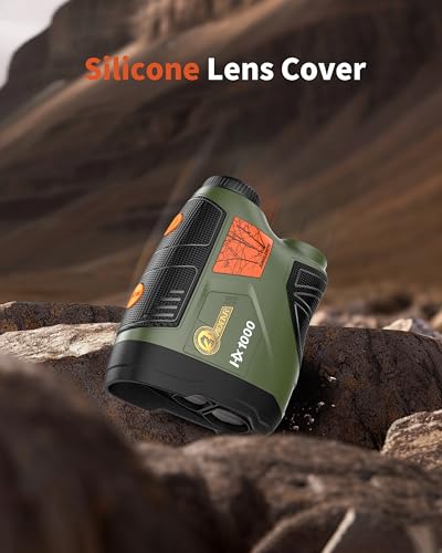 AOFAR HX1000 Entfernungsmesser Jagd & Bogenschießen, 1000Y Winkel- & Horizontalentfernung, Entfernung, Scan und Geschwindigkeitsmodus, kostenlose Batterie-Geschenkpaket, wasserdicht, 6X Vergrößerung