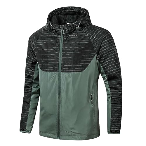 Rompeviento para hombre con capucha impermeable ligero
