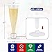 JOLLY CHEF 100 Pack Plastic Champagne Flutes Disposable 4.5 oz Clear Plastic Champagne Glasses Suitable for Wedding, Thanksgiving Day, Christmas